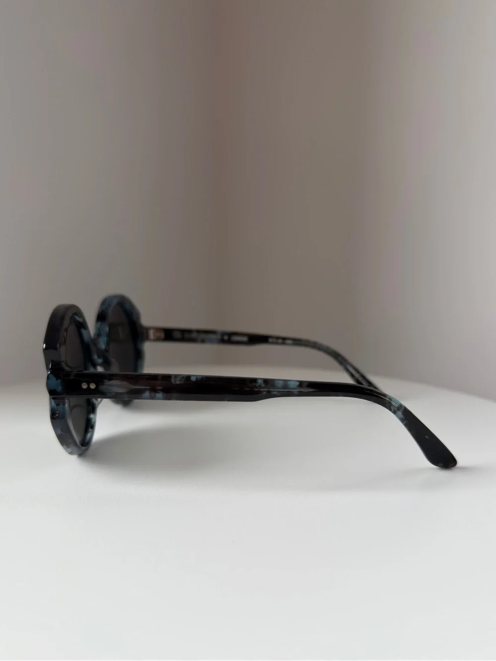 OLIVER GOLDSMITH Handmade ‘Circle Line’ Sunglasses in Rain